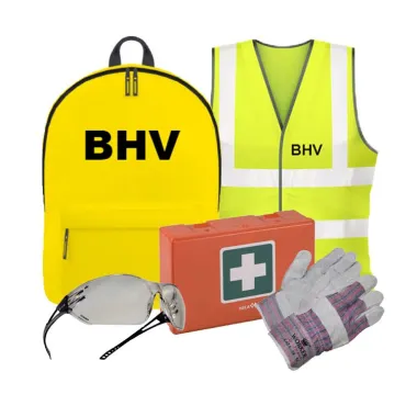 Rugtas BHV Geel met inhoud BHV