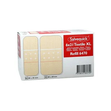 Salvequick 6 pack navulling 6470 - 21 textiel pleisters XL