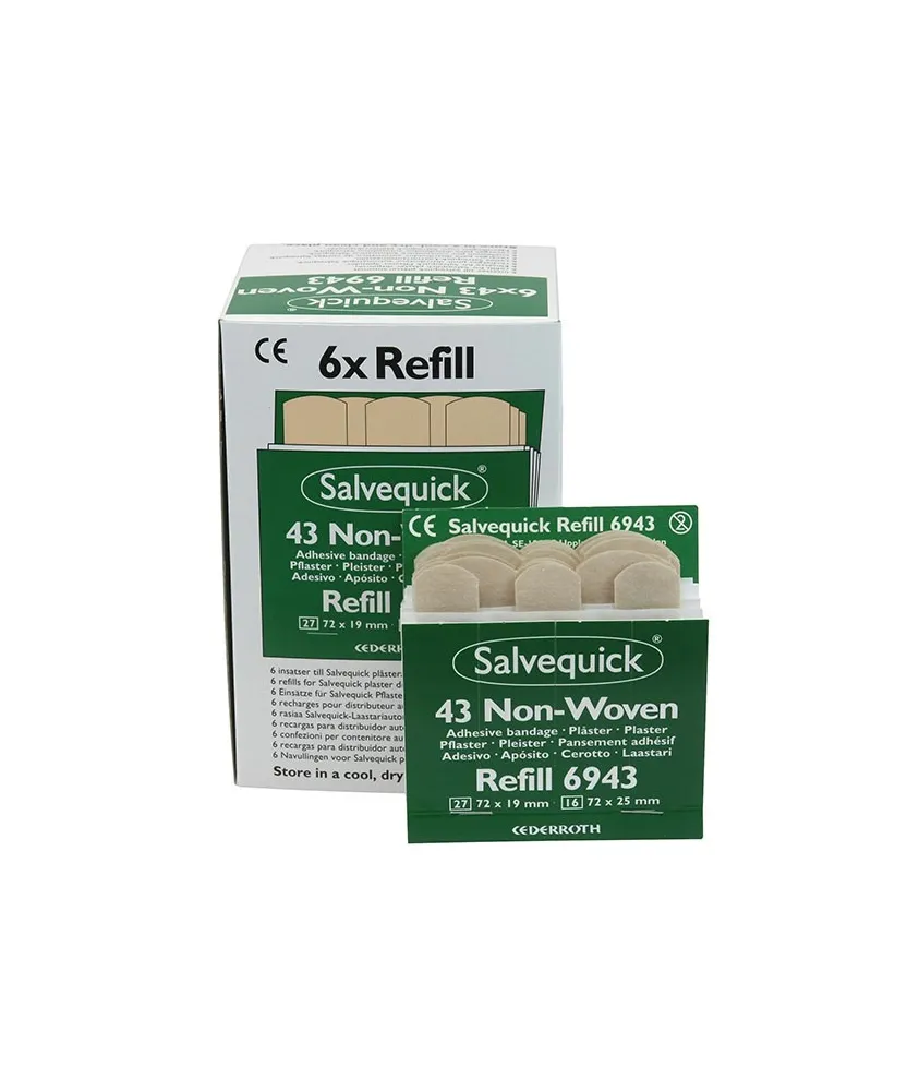 Salvequick 6 pack navulling 6943 - 43 non-woven pleisters