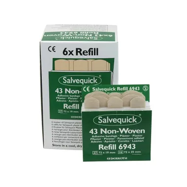 Salvequick 6 pack navulling 6943 - 43 non-woven pleisters