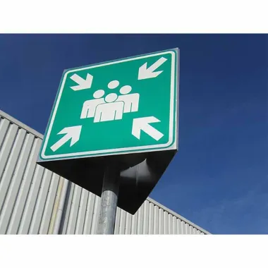 Verzamelplaats bord 3D 40cm met flespaal 330cm (SET)| All-in Preventie