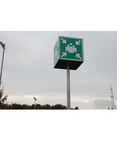 Verzamelplaats bord 4D 40cm met flespaal 330cm (SET)| All-in Preventie