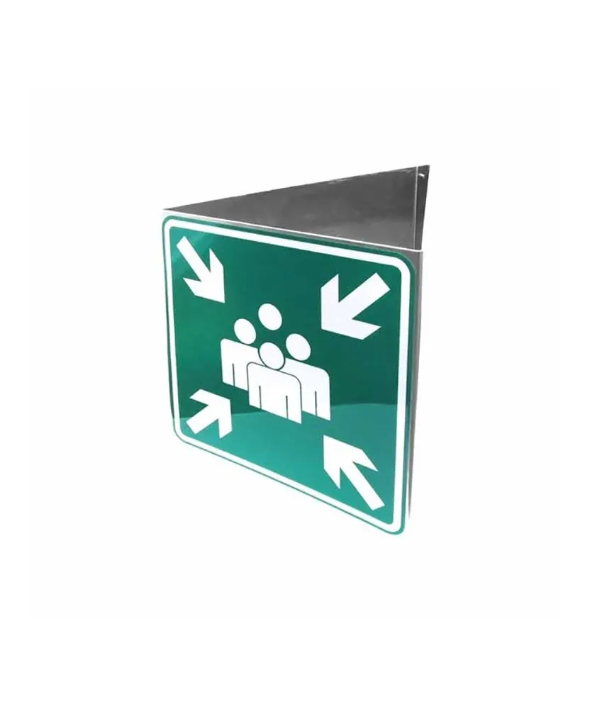 Verzamelplaats bord 3D 60cm met flespaal 360cm (SET)| All-in Preventie
