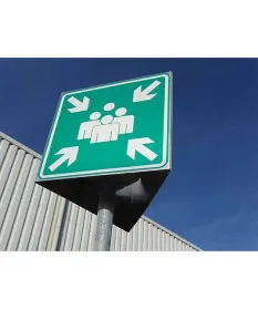 Verzamelplaats bord 3D 60cm met flespaal 360cm (SET)| All-in Preventie