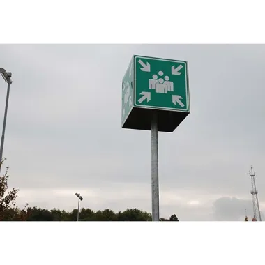 Verzamelplaats bord 4D 60cm met flespaal 330cm (SET)| All-in Preventie