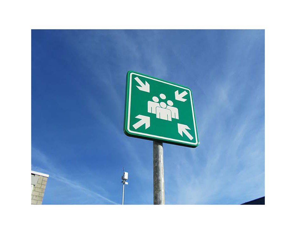 Verzamelplaatsborden met flespaal | All-in Preventie